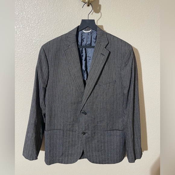 Billy Reid Charcoal Pinstripe Blazer - Picture 1 of 7